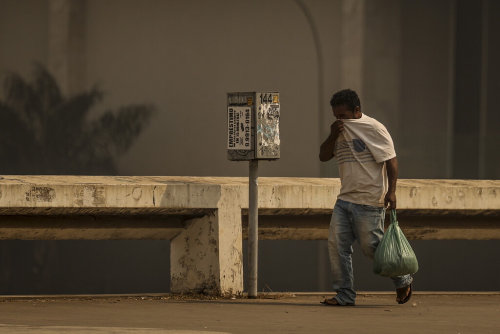 Brasília encoberta por fumaça causada por incêndios florestais. Foto: Marcelo Camargo/Agência Brasil