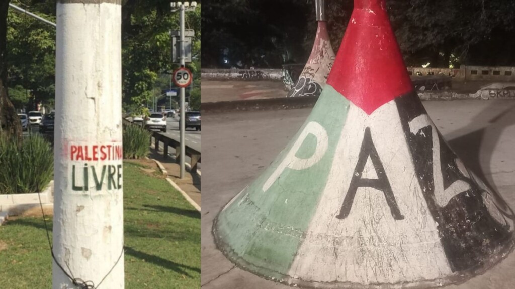 Manifestações pró-Palestina que entraram na mira da prefeitura: ‘antissemitismo', definiu vereadora (Fotos: Reprodução)
