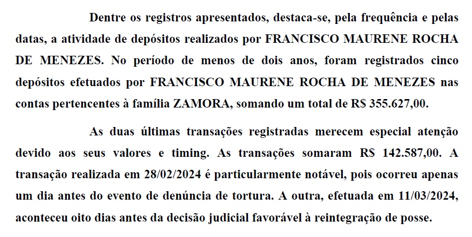 Relatório da Polícia Federal destaca proximidade entre saques e denúncia de tortura (Foto: Reprodução)