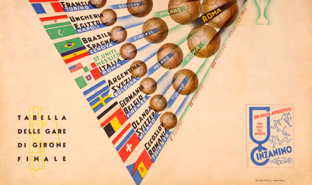 Tabela com as cidades-sede dos jogos da Copa do Mundo de 1934. (Crédito Divulgação Fifa)